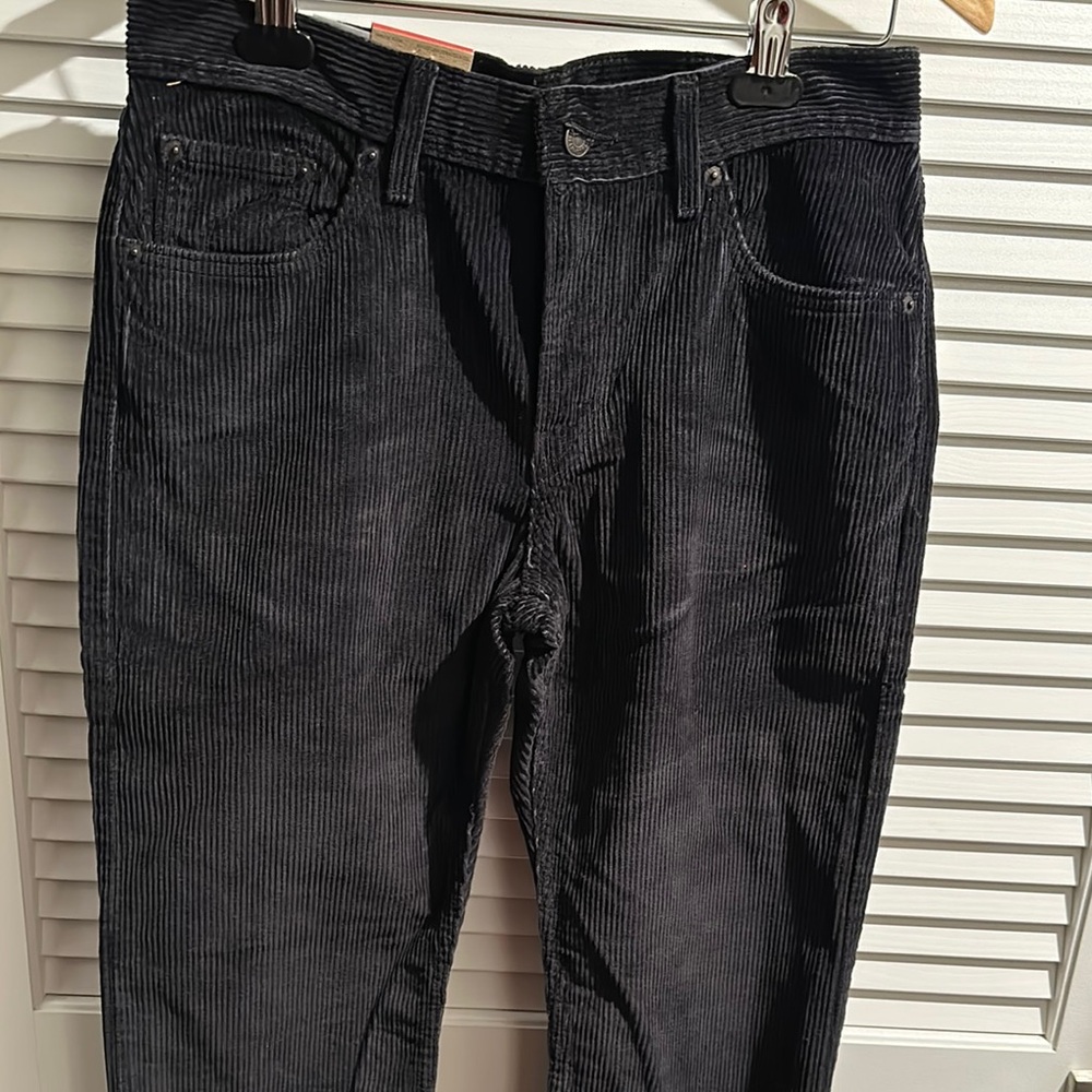 NWT Levi’s Original Black Corduroy with Bootcut legs and five pockets.